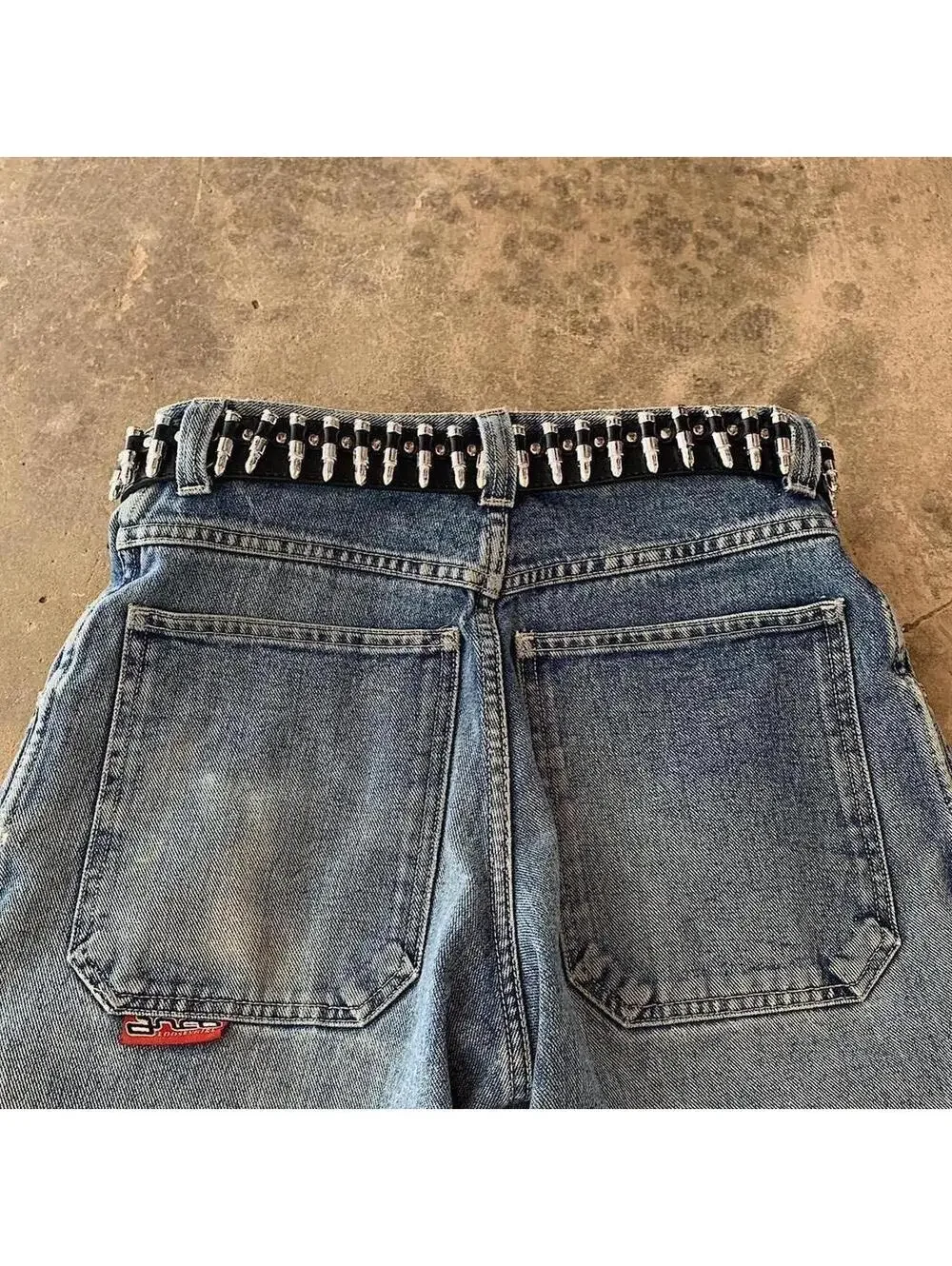 Cyber Bullet belt studded vintage y2k style. Cool grunge/punk look